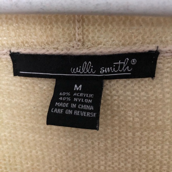 Willi Smith Cream crocheted Sweater size M - Picture 3 of 3
